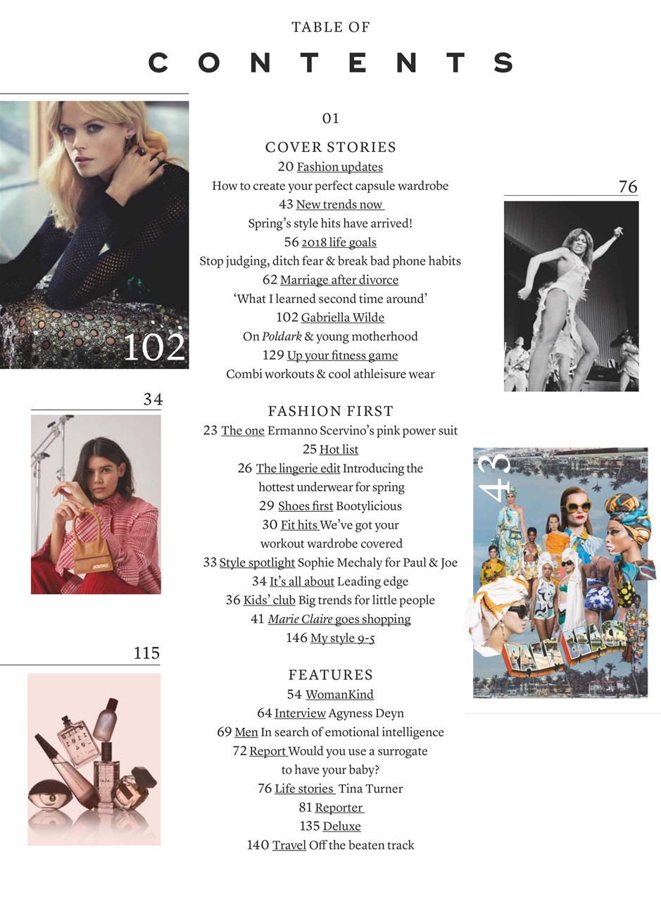 Marie Claire Preview Pages