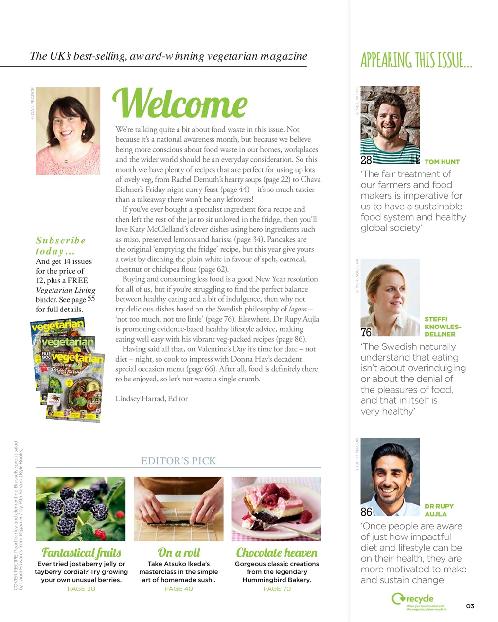 Vegetarian Living Preview Pages