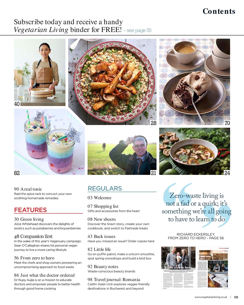 Vegetarian Living Preview Pages