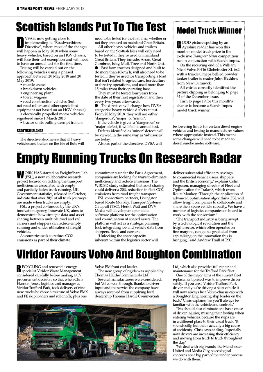 Transport News Preview Pages