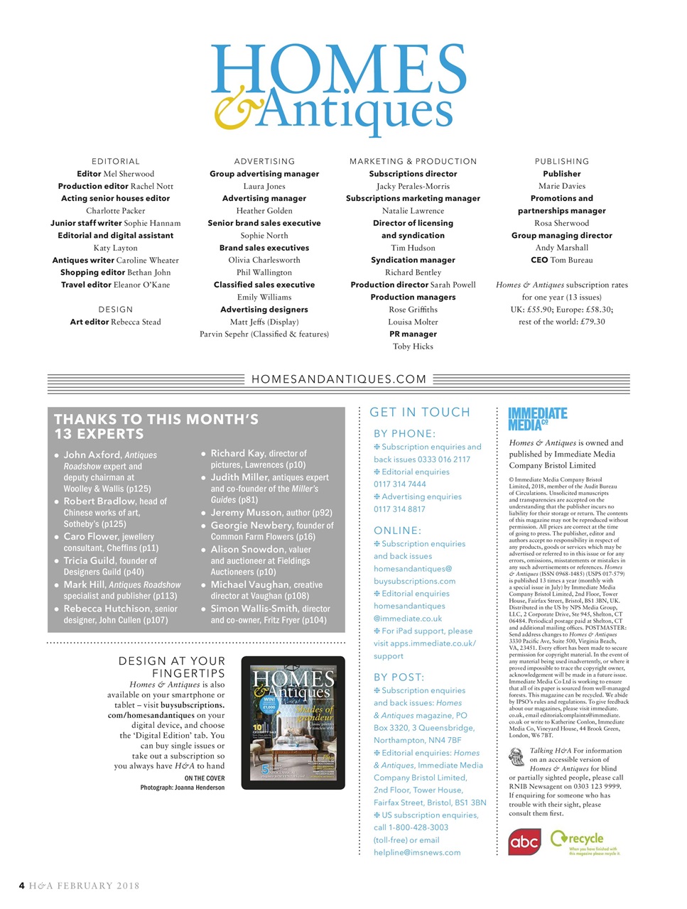 Homes & Antiques Magazine Preview Pages