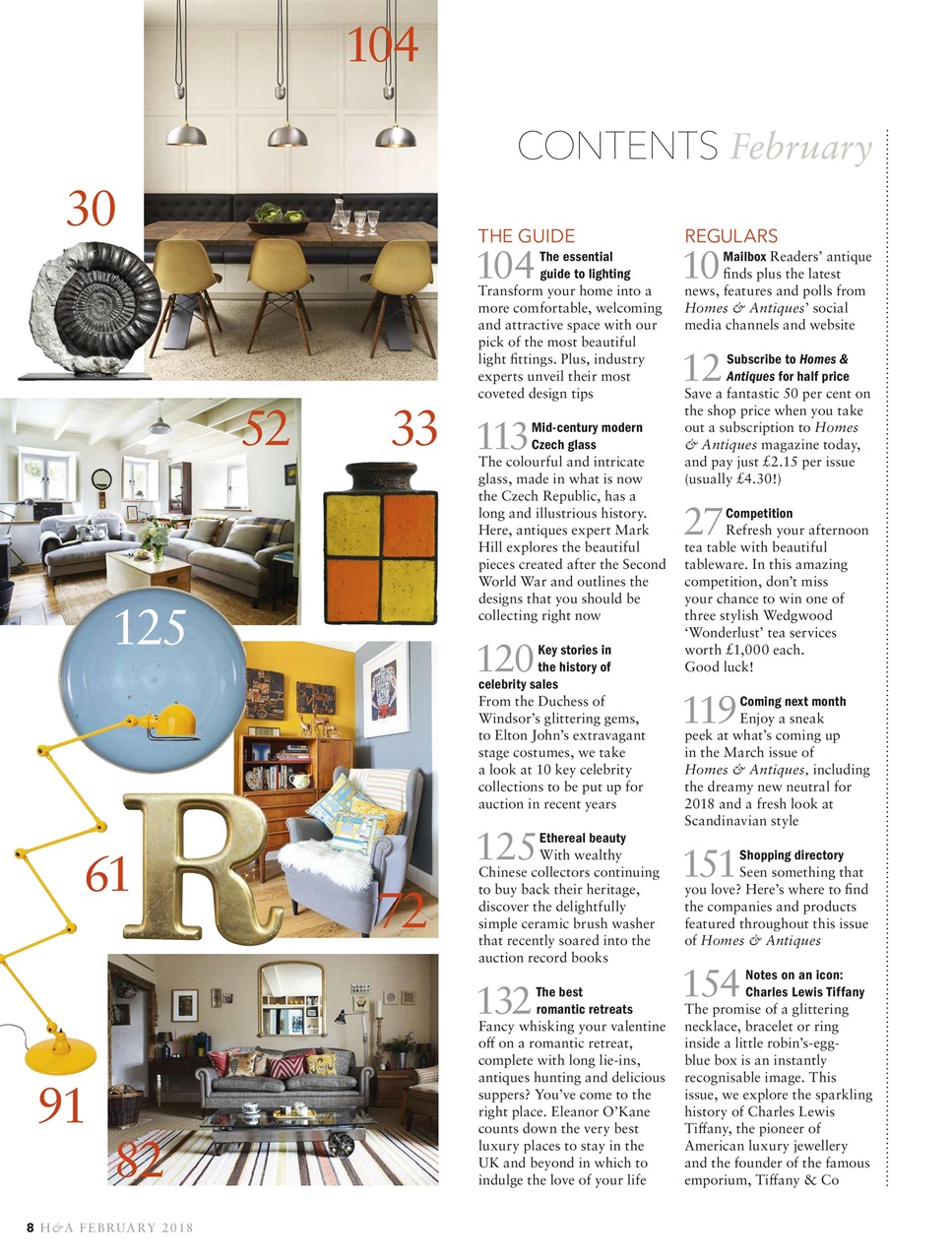 Homes & Antiques Magazine Preview Pages