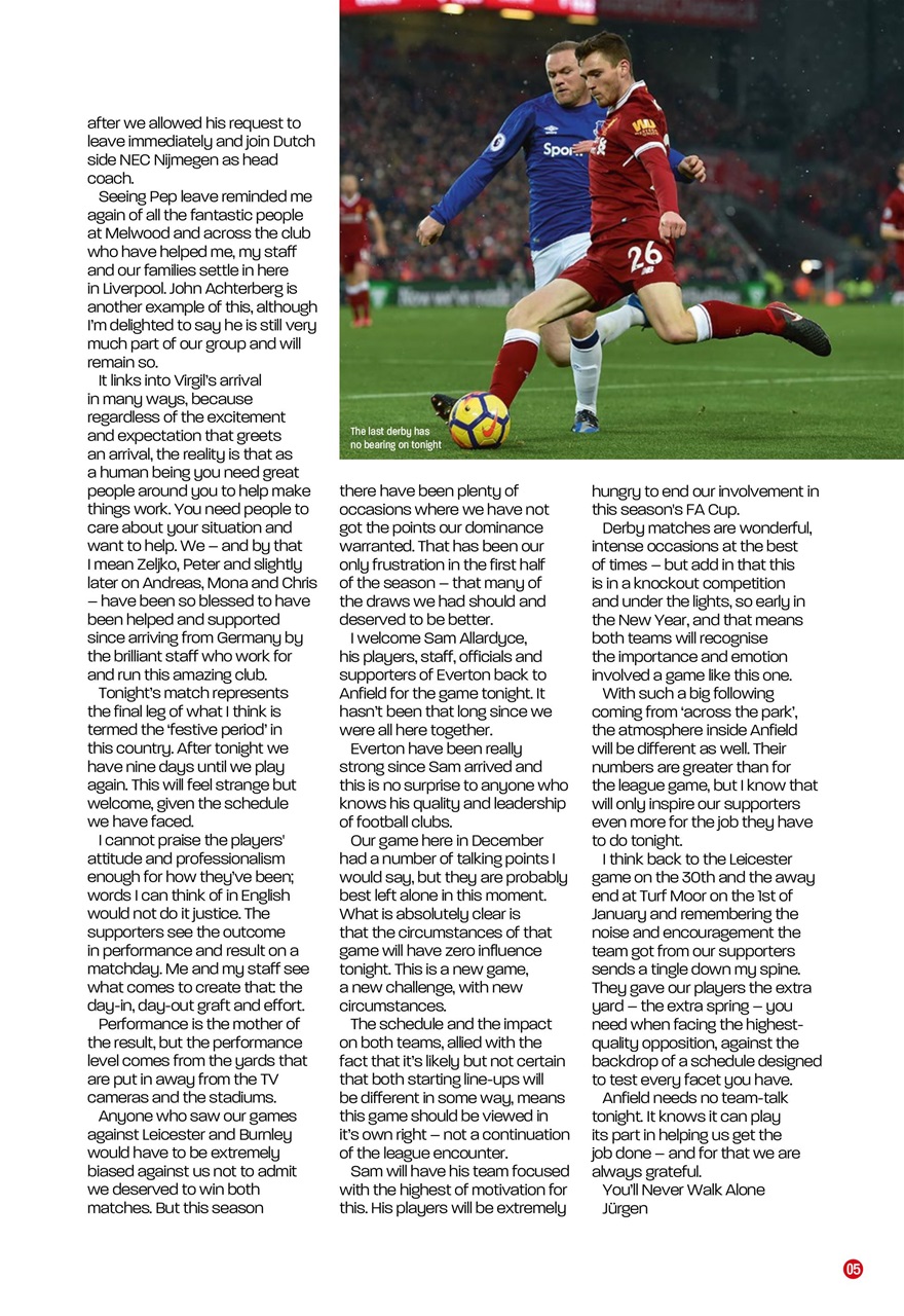 Liverpool FC Programmes Preview Pages