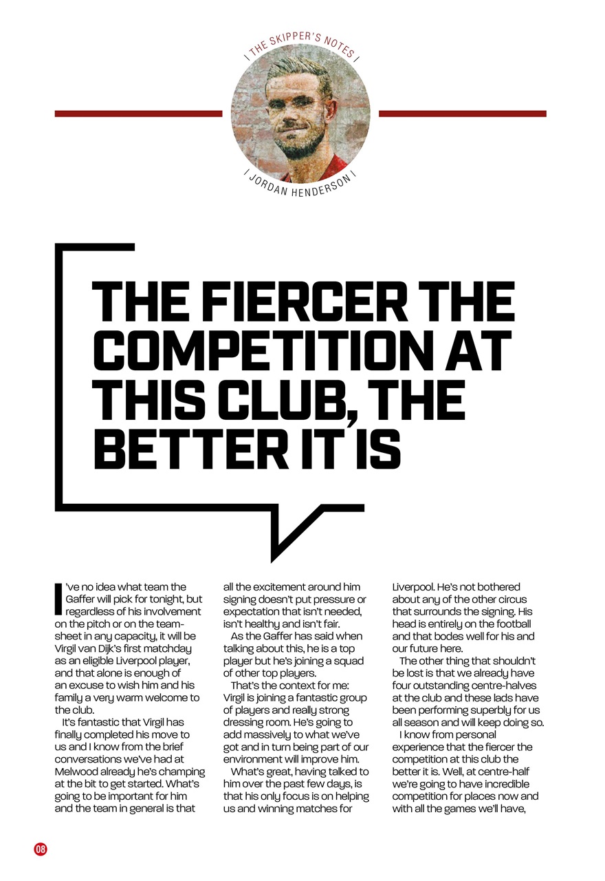 Liverpool FC Programmes Preview Pages