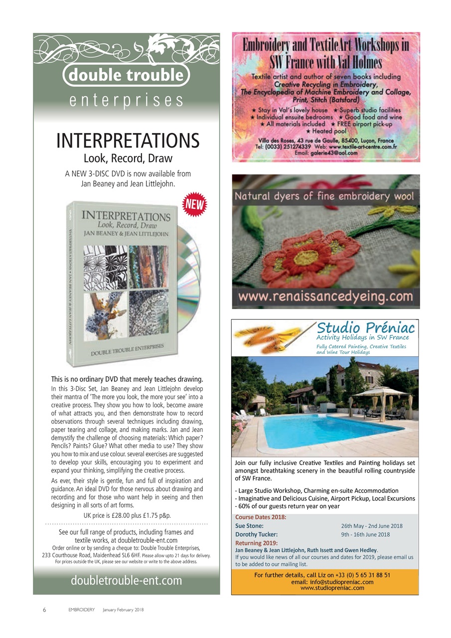 Embroidery Magazine Preview Pages