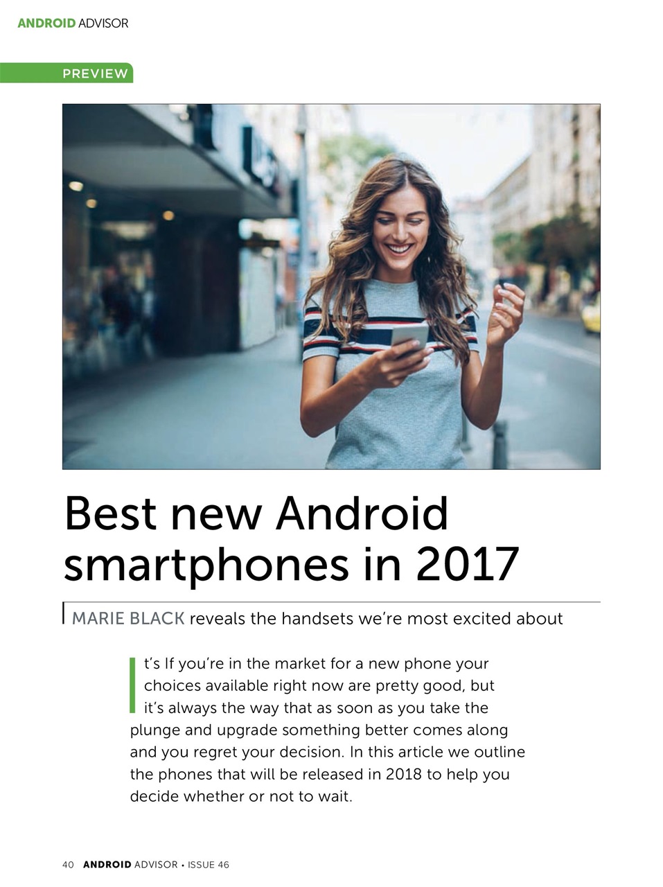 Android Advisor Preview Pages