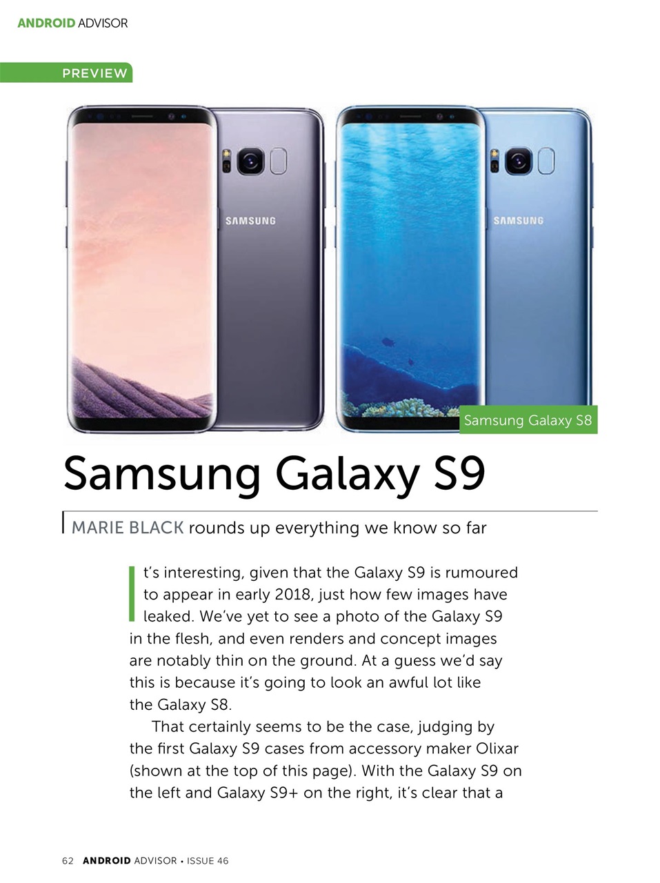 Android Advisor Preview Pages