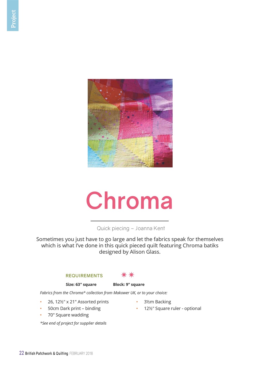 Patchwork and Quilting Preview Pages