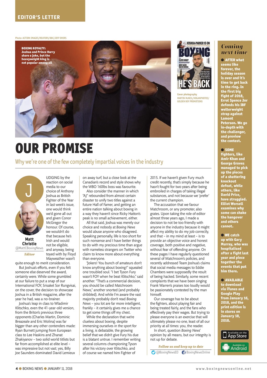 Boxing News Preview Pages