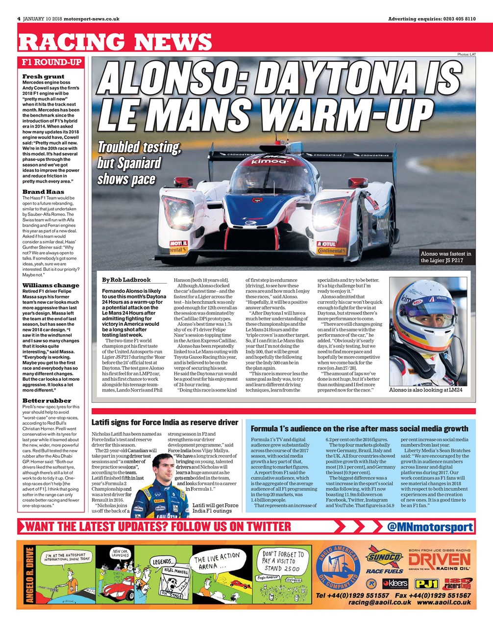 Motorsport News Preview Pages