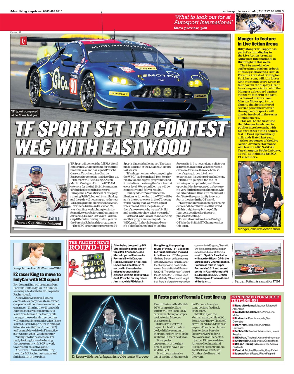 Motorsport News Preview Pages