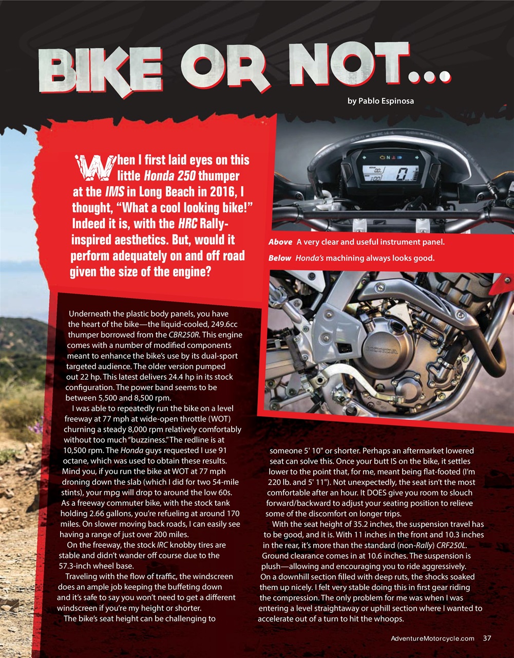 Adventure Motorcycle Preview Pages
