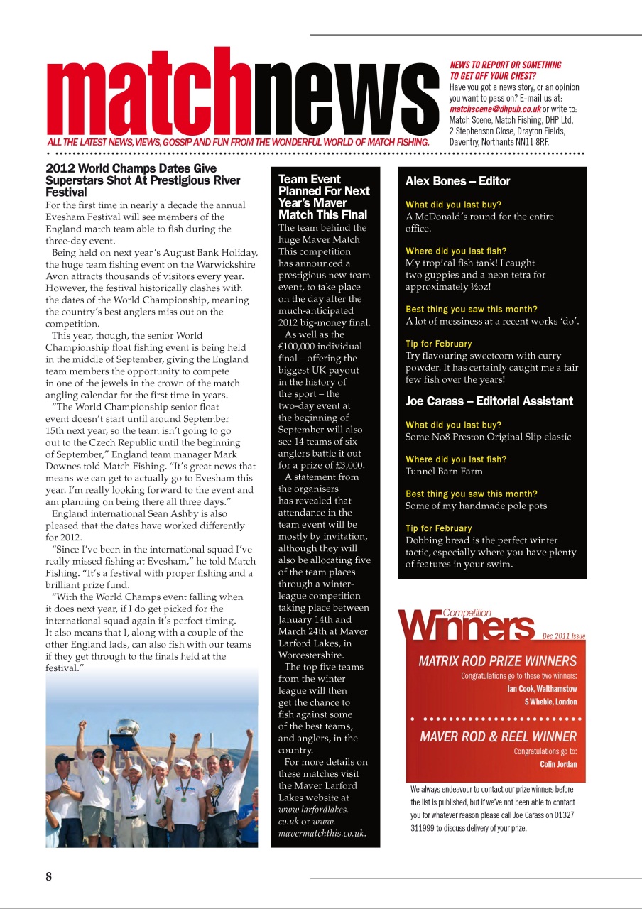 Match Fishing Preview Pages