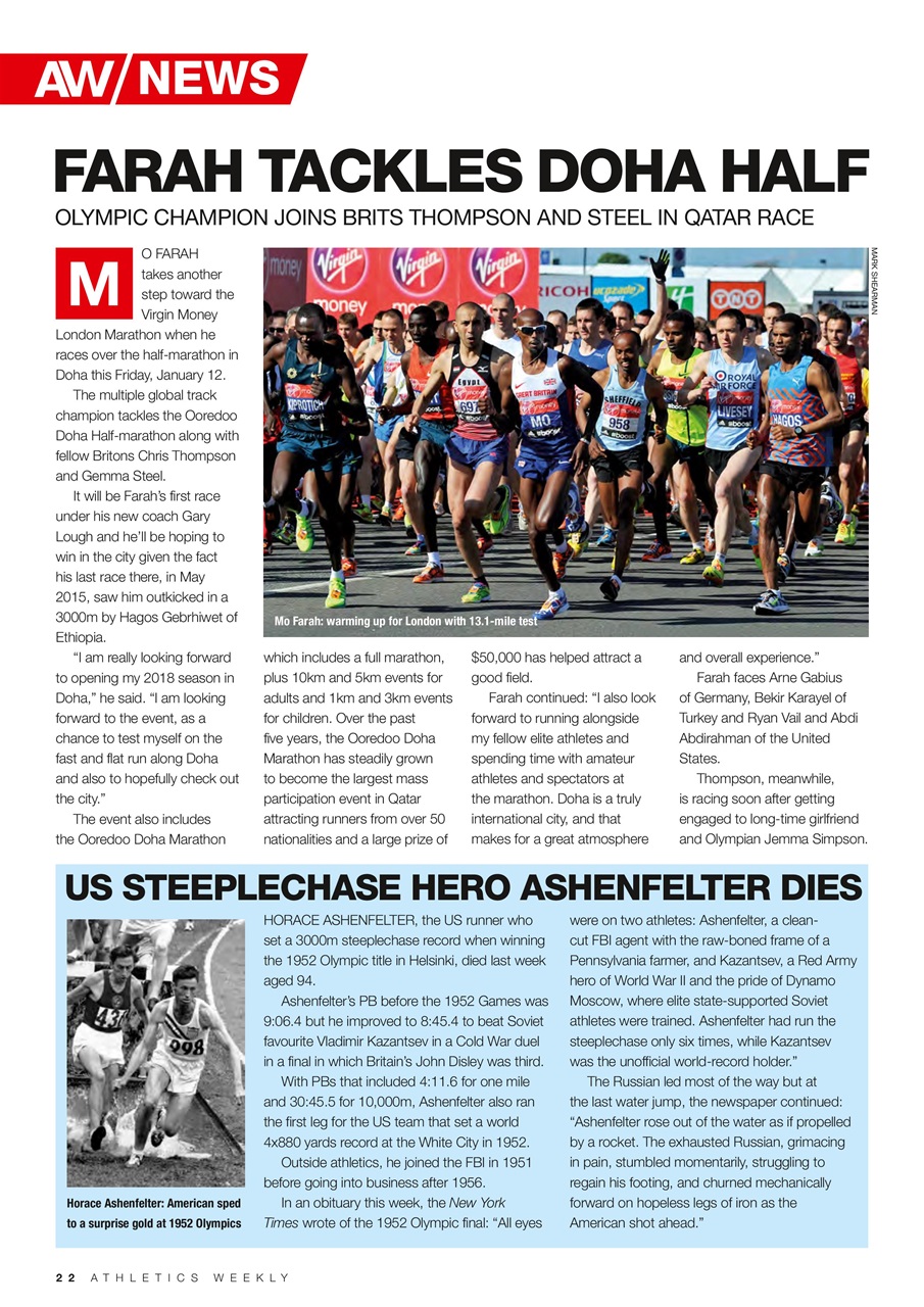 AW – Athletics Weekly Magazine Preview Pages