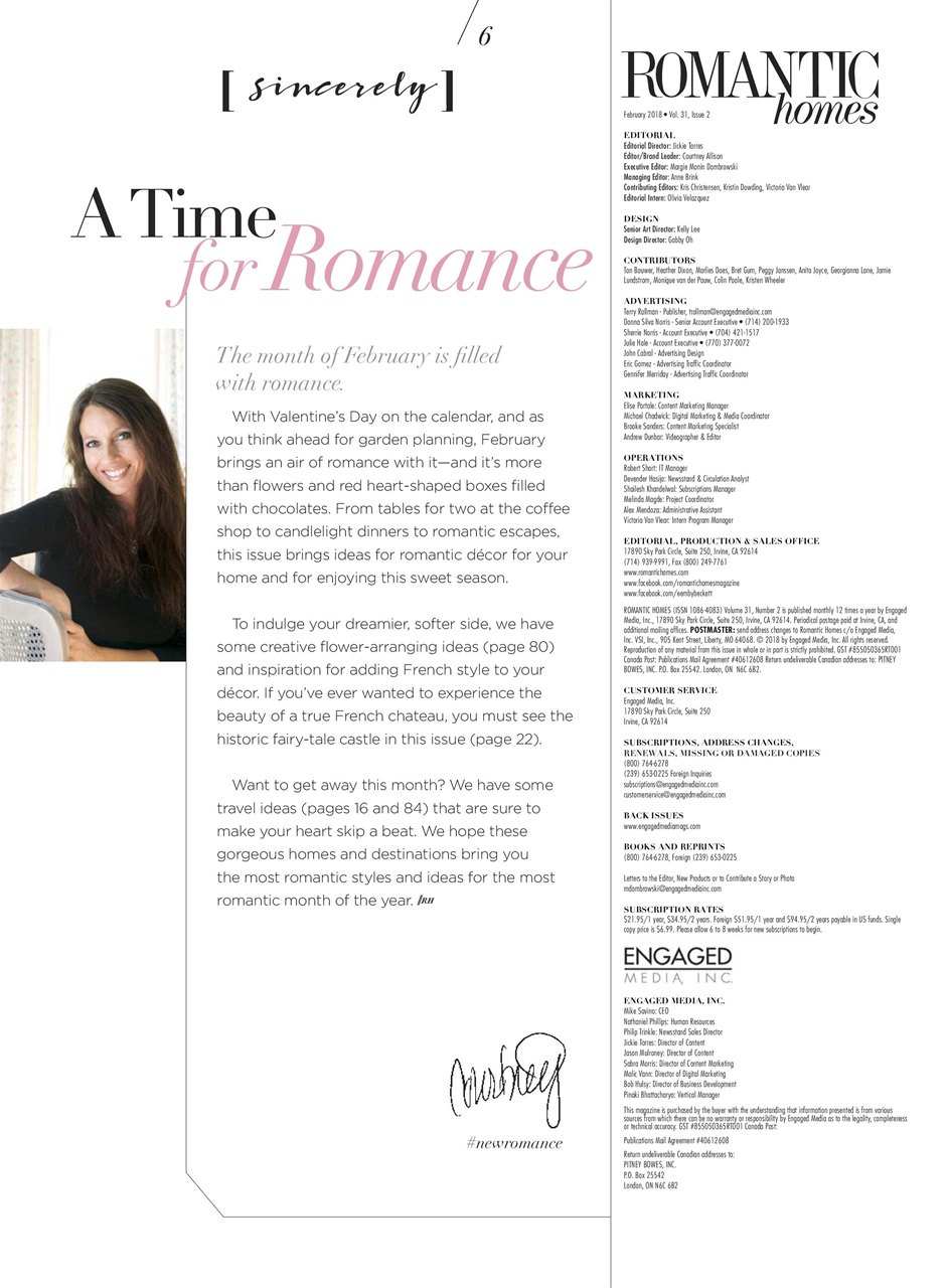 Romantic Homes Preview Pages