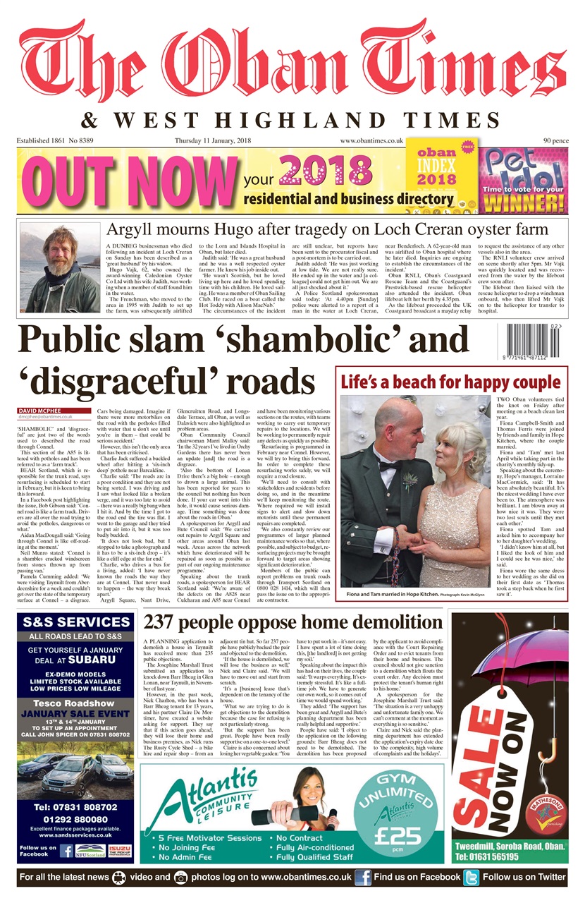 The Oban Times & Lochaber Times Preview Pages