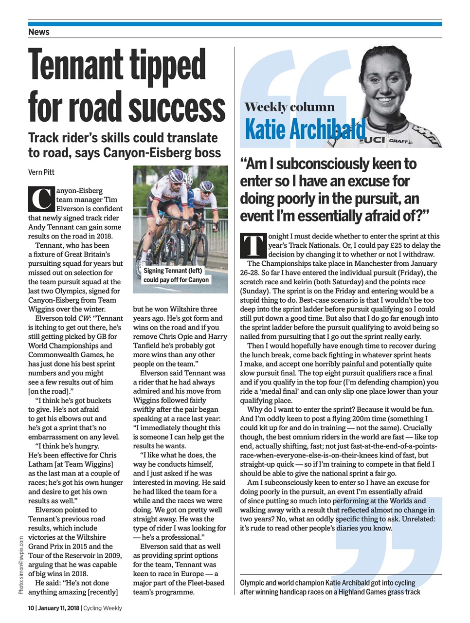 Cycling Weekly Preview Pages
