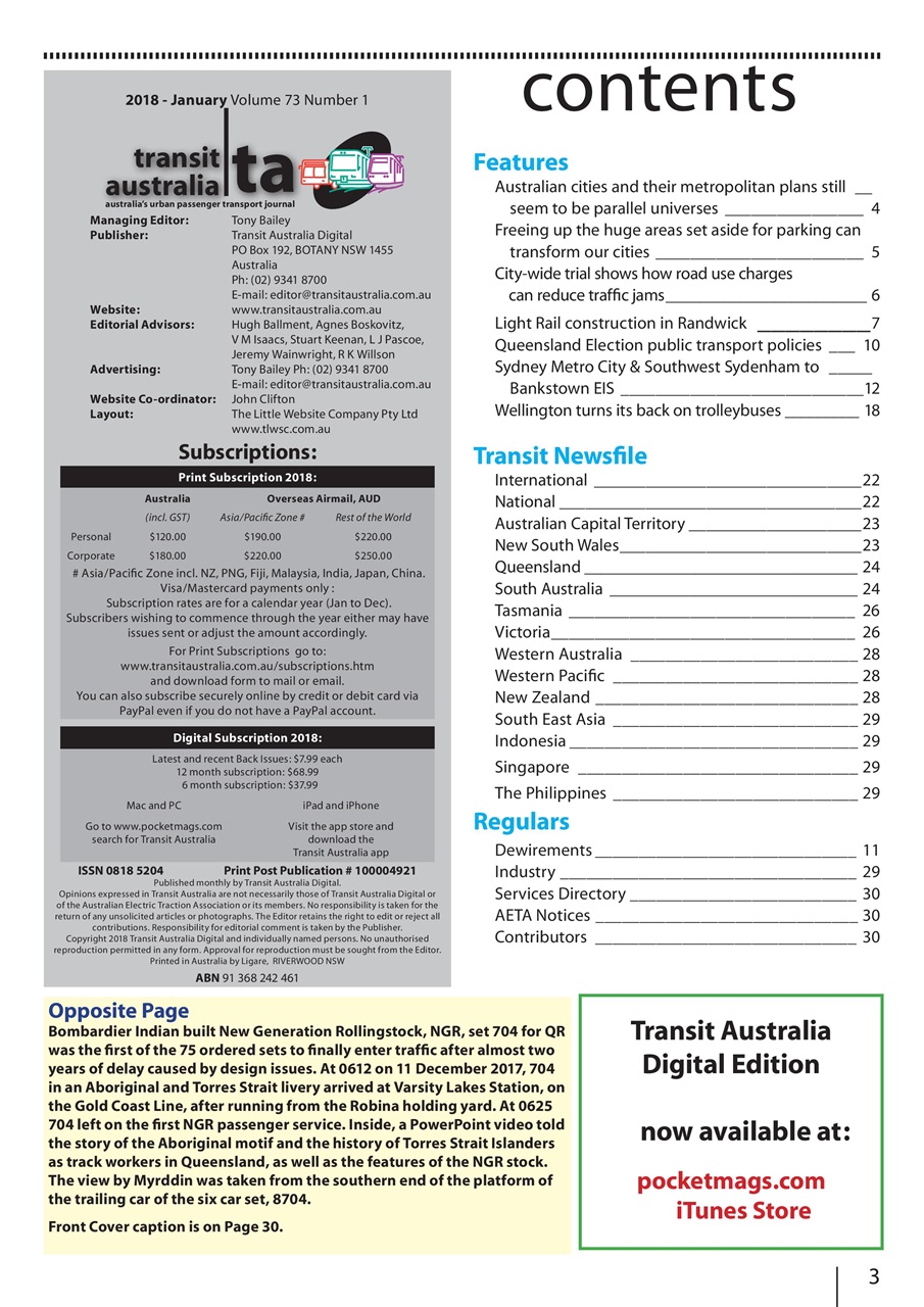 Transit Australia Preview Pages