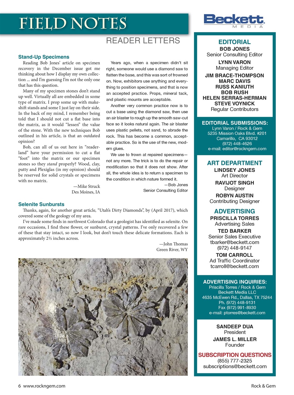 Rock&Gem Magazine Preview Pages