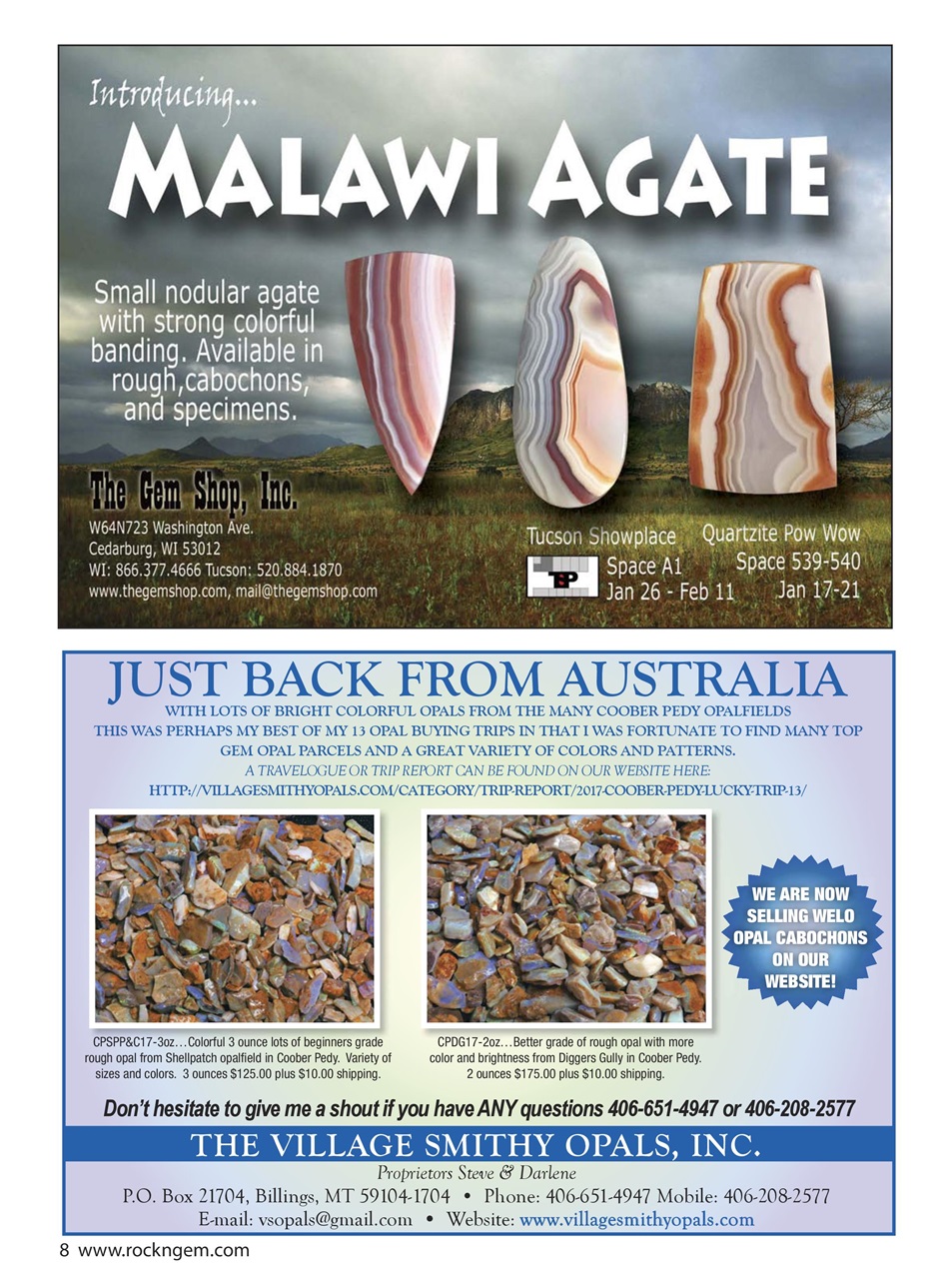 Rock&Gem Magazine Preview Pages
