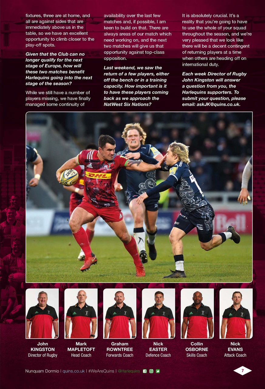 Harlequins Preview Pages