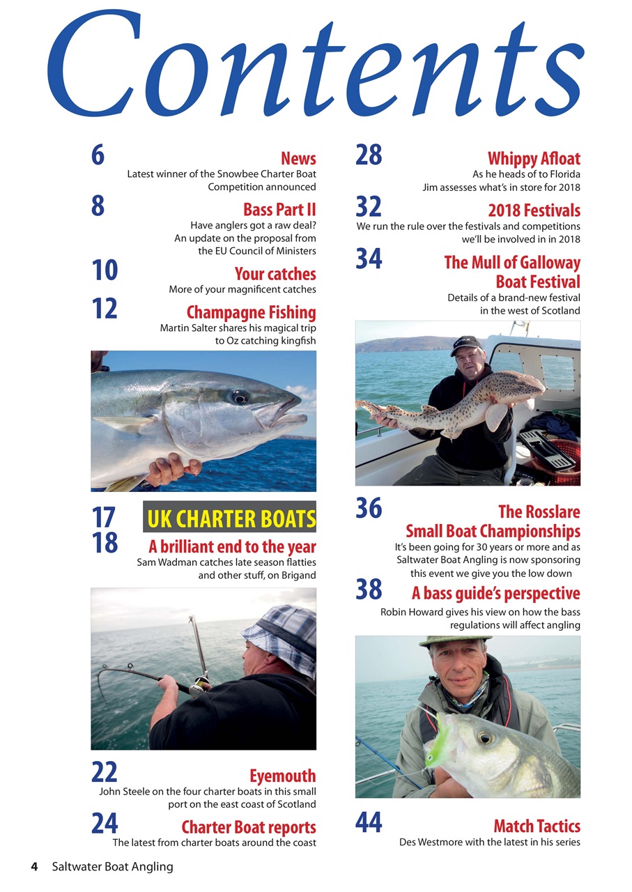 Saltwater Boat Angling Preview Pages