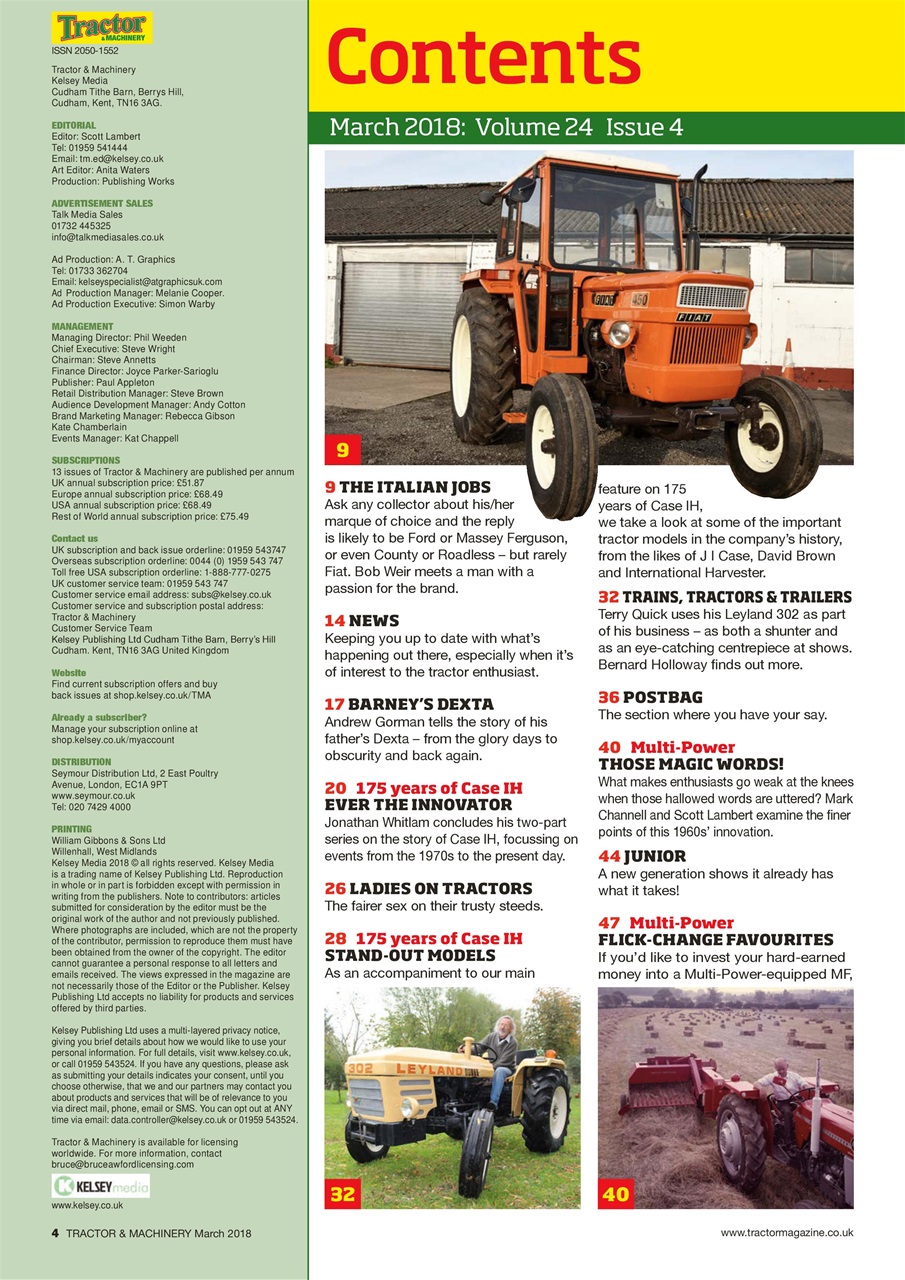 Tractor & Machinery Preview Pages