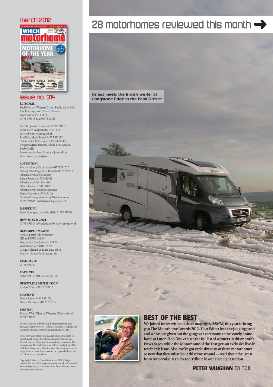 What Motorhome magazine Preview Pages