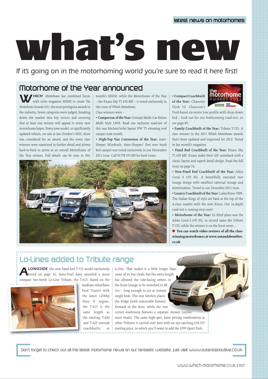 What Motorhome magazine Preview Pages