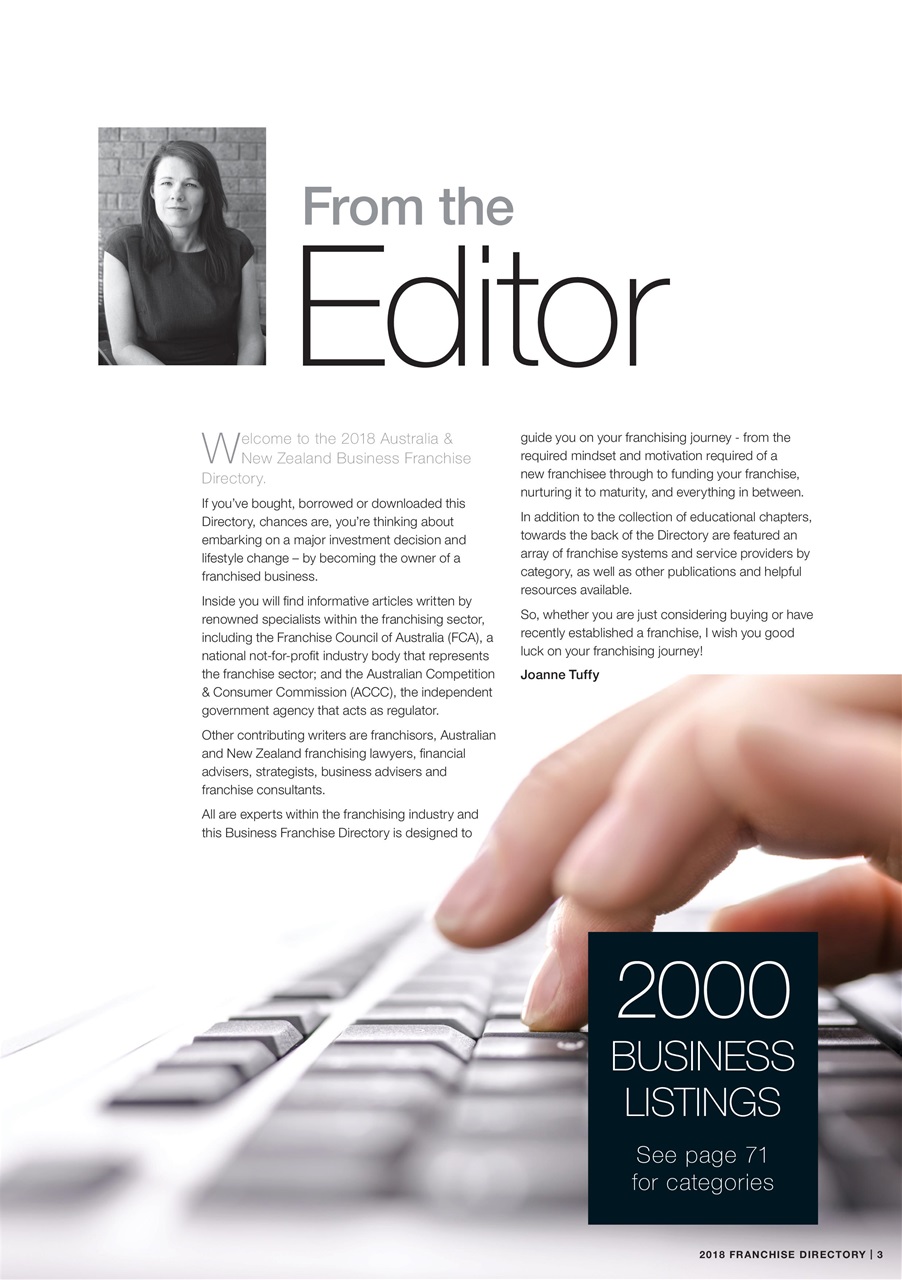 Business Franchise Directory Preview Pages