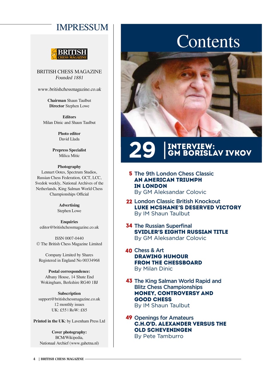 British Chess Magazine Preview Pages