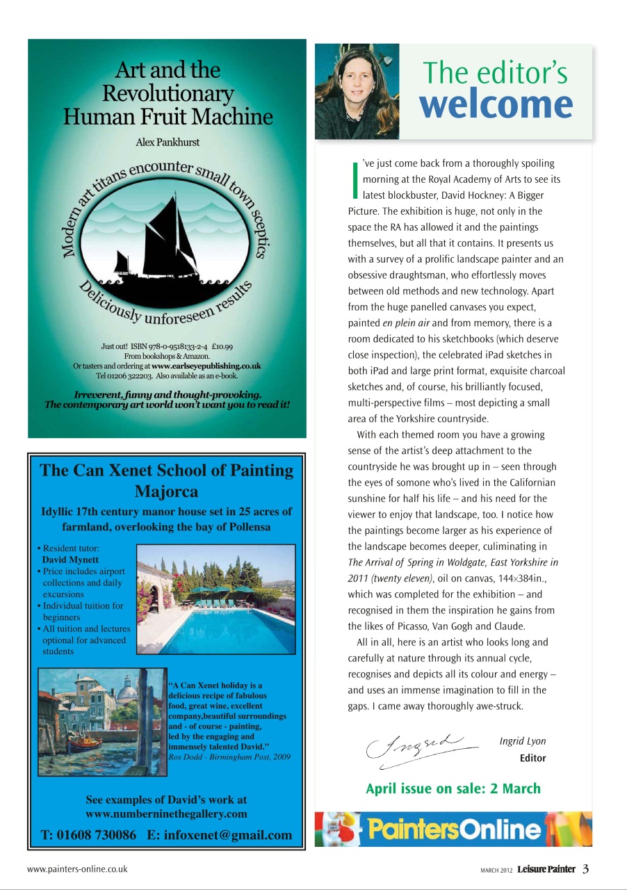 Leisure Painter & The Artist Preview Pages