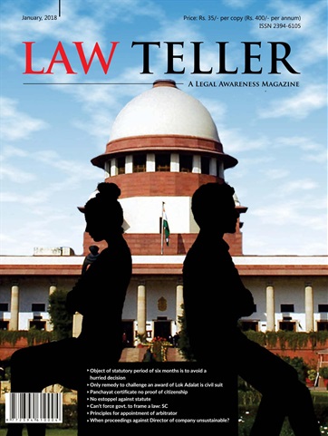 Lawteller – A Legal Awareness Magazine issue Jan. 2018