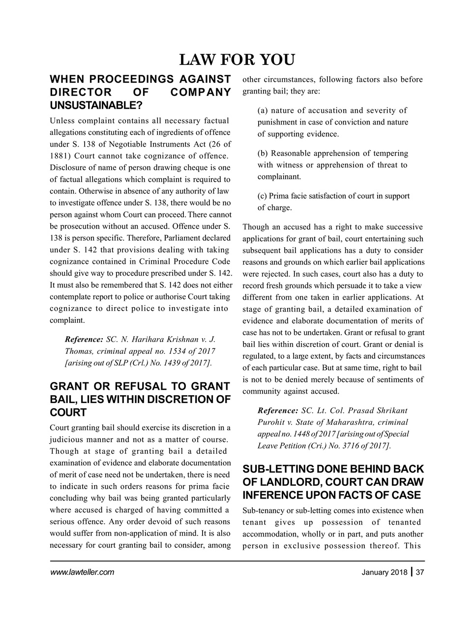 Lawteller – A Legal Awareness Magazine Preview Pages