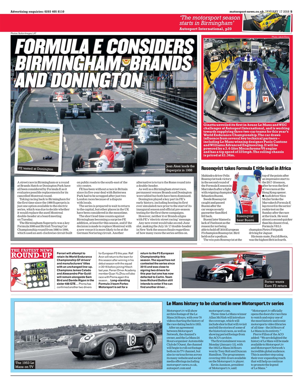 Motorsport News Preview Pages