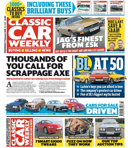 Classic Car Weekly issue 17th January 2018