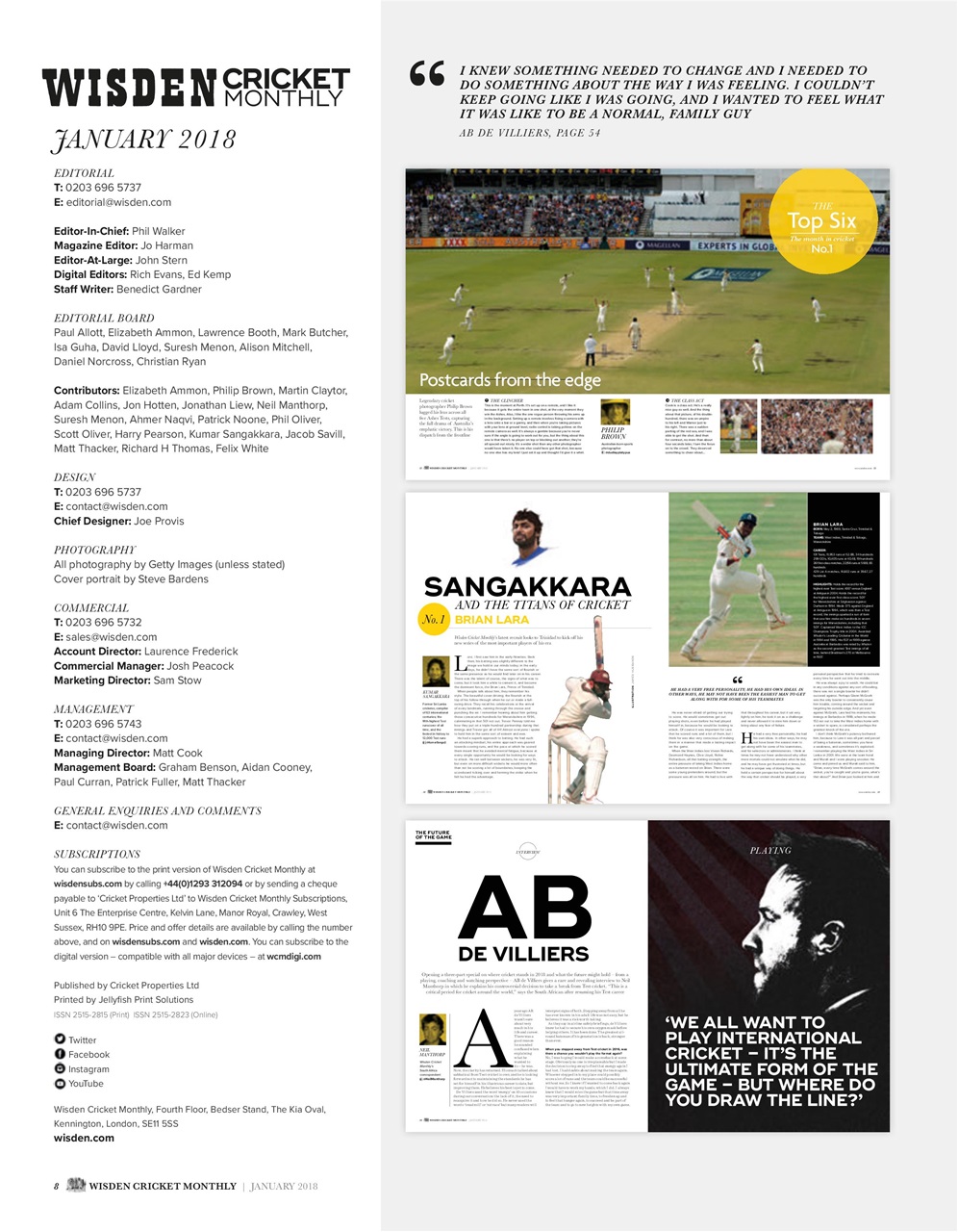 Wisden Cricket Monthly Preview Pages