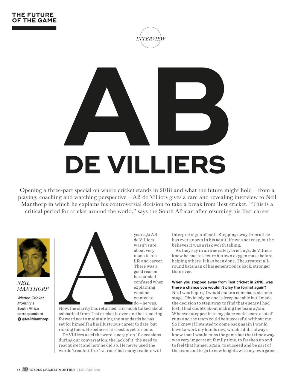 Wisden Cricket Monthly Preview Pages