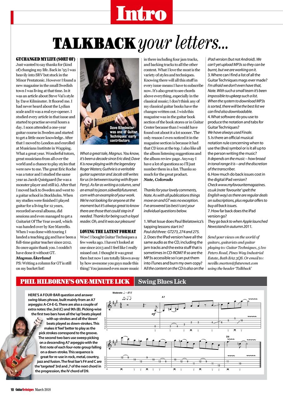 Guitar Techniques Preview Pages