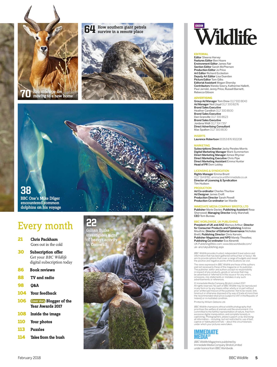 BBC Wildlife Magazine Preview Pages