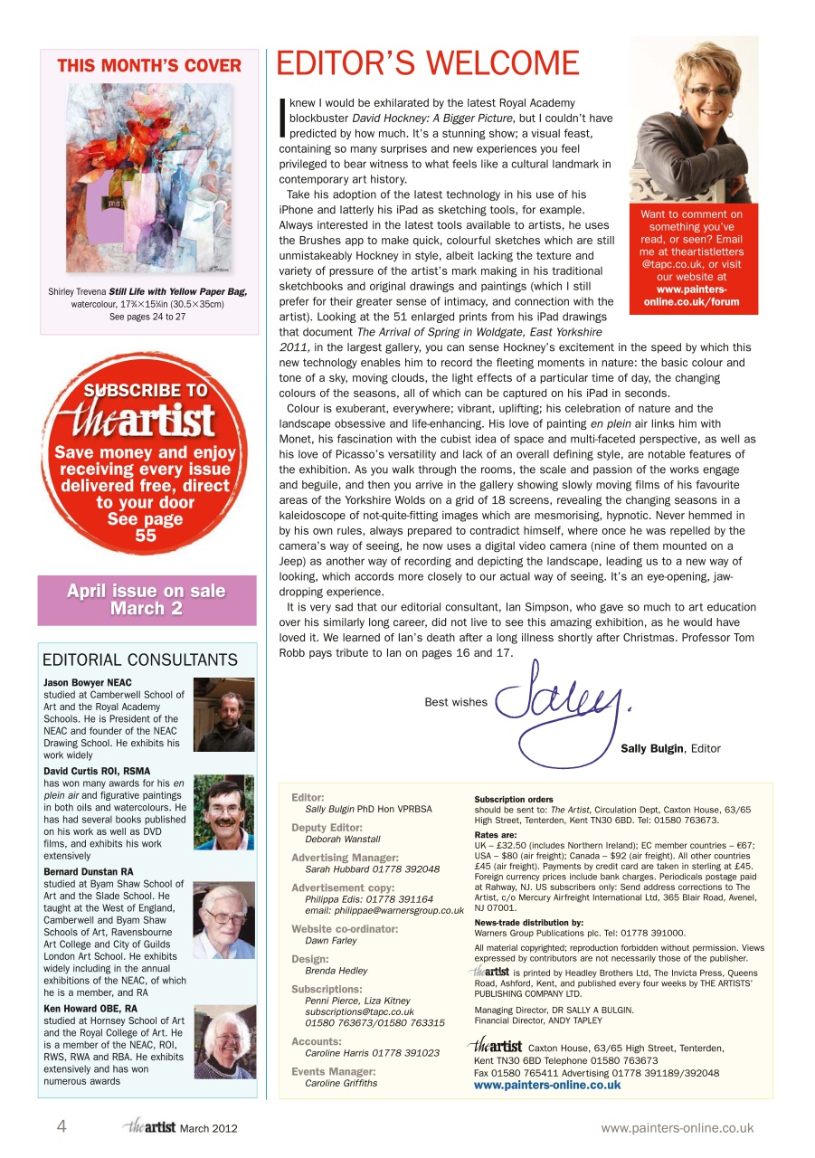 The Artist Preview Pages