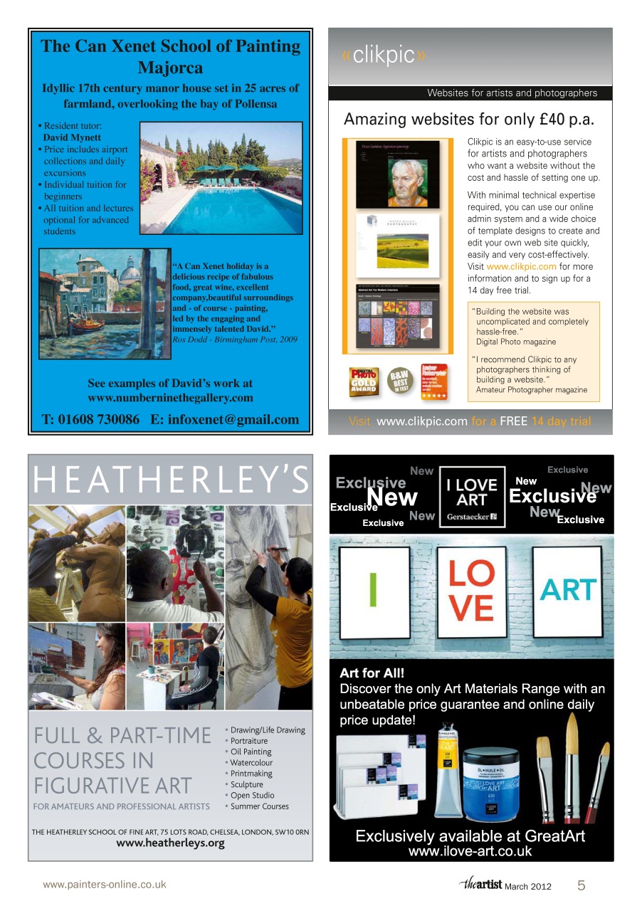 The Artist Preview Pages