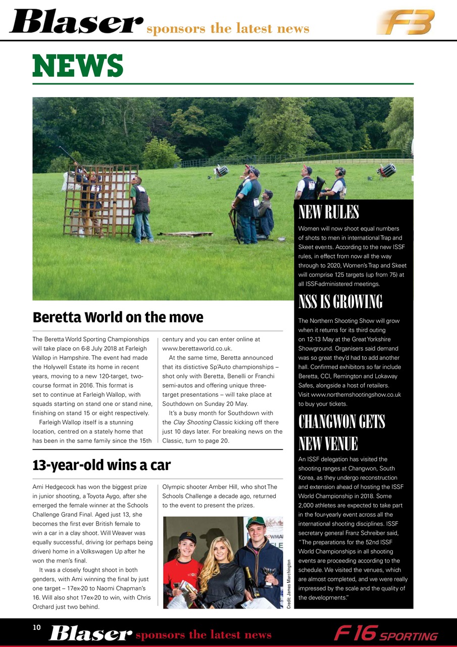 Clay Shooting Preview Pages