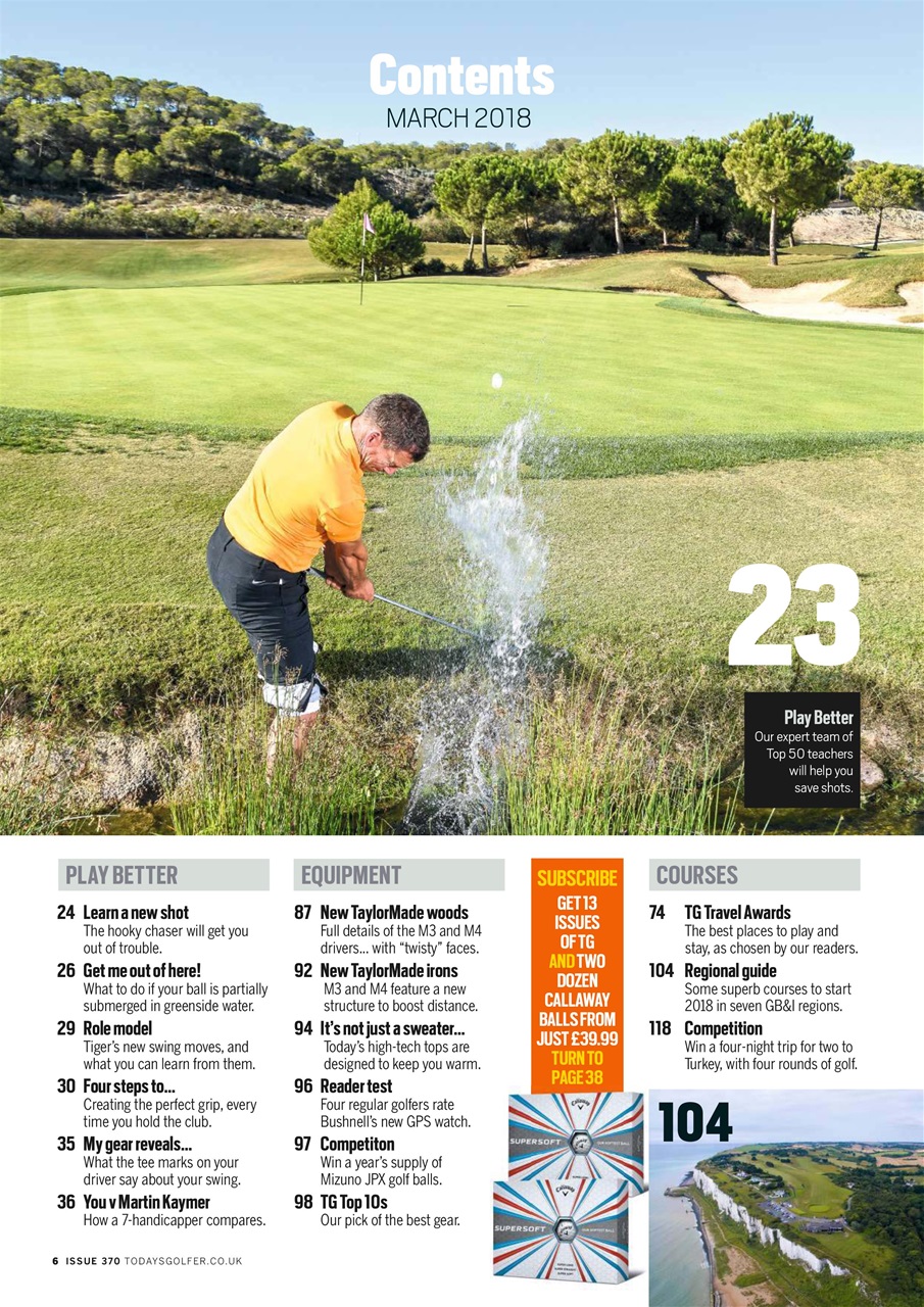 Today's Golfer Preview Pages