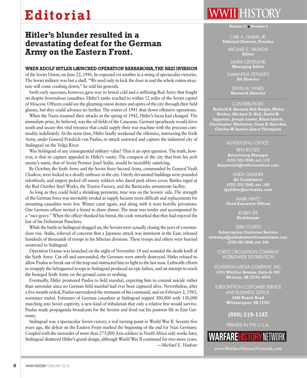 WW2 History Magazine Preview Pages