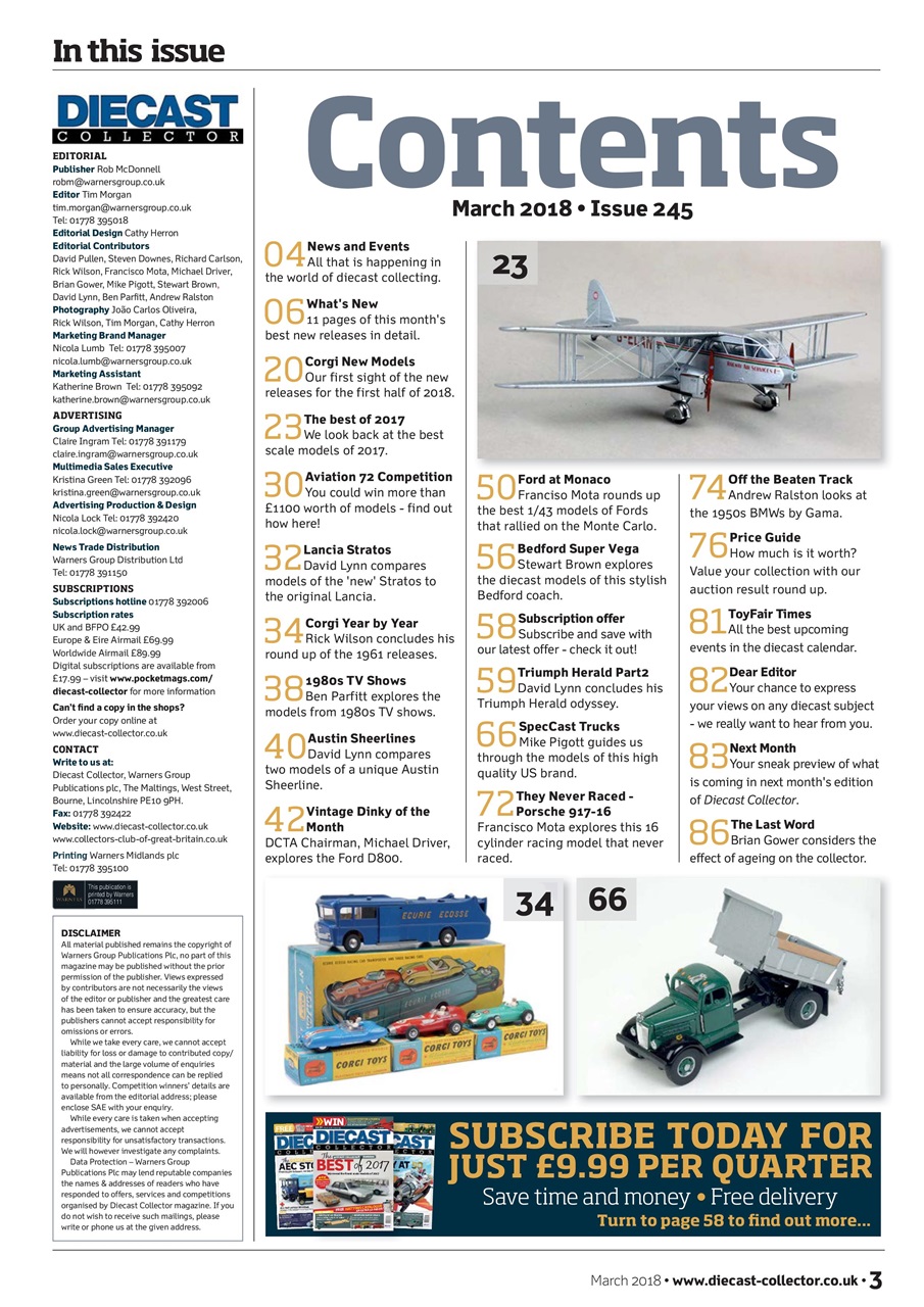 Diecast Collector Preview Pages