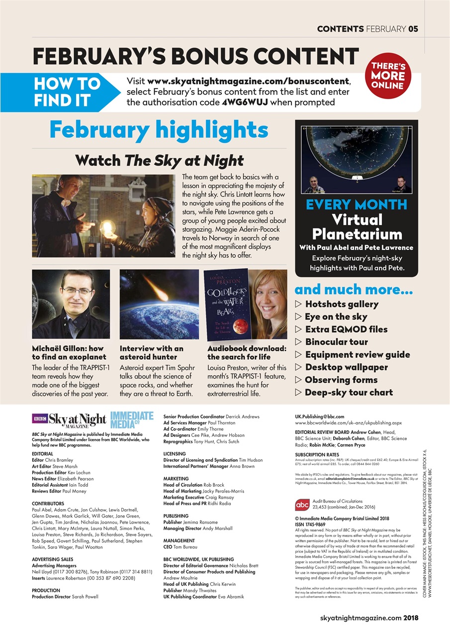 BBC Sky at Night Magazine Preview Pages