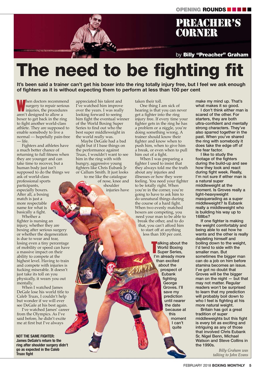 Boxing Monthly Preview Pages