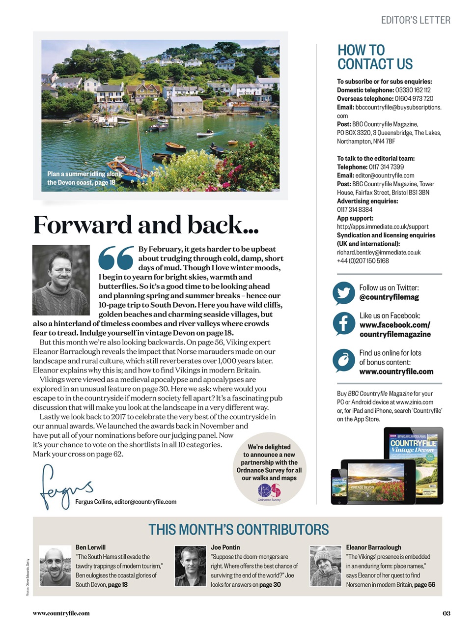 BBC Countryfile Magazine Preview Pages