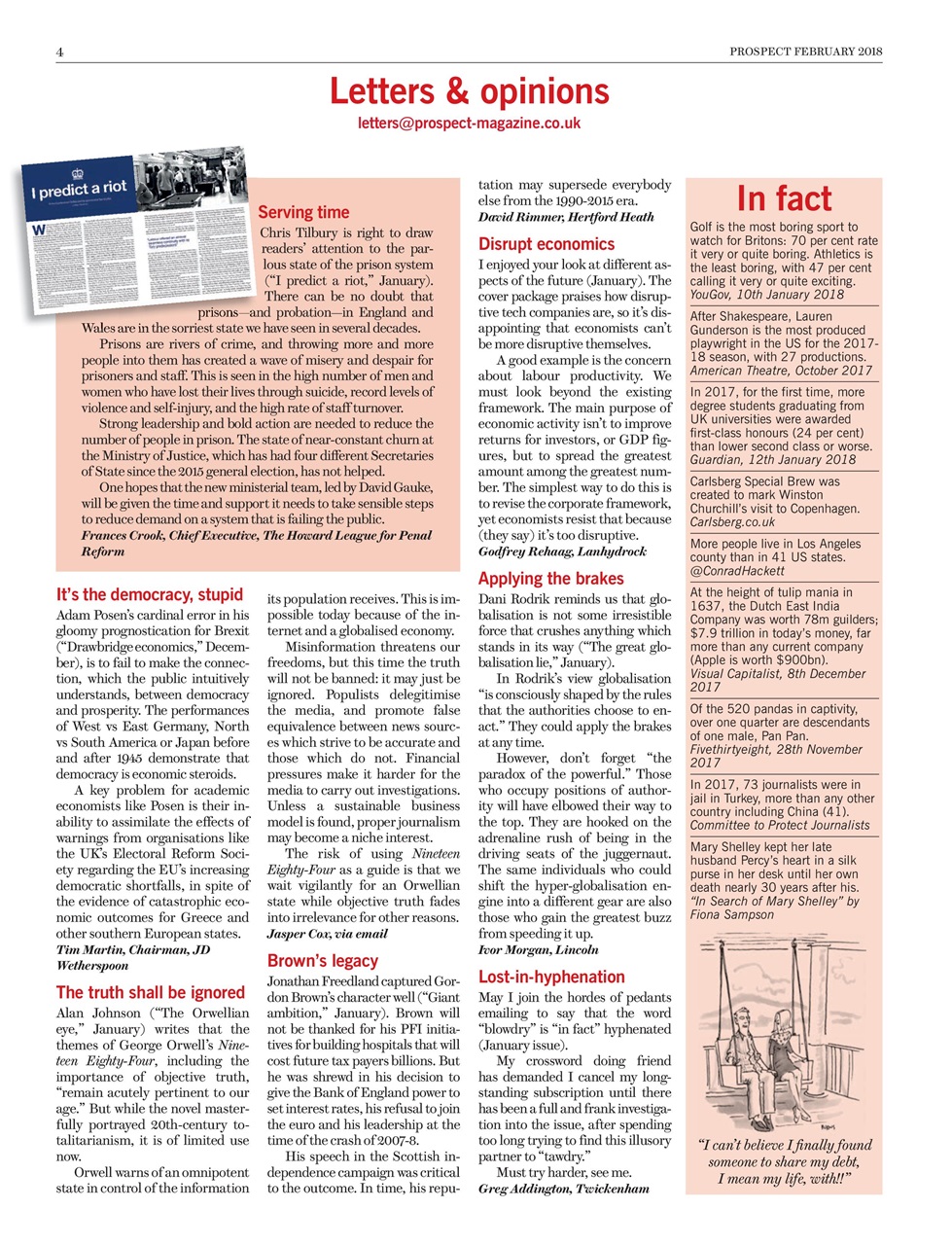 Prospect Magazine Preview Pages